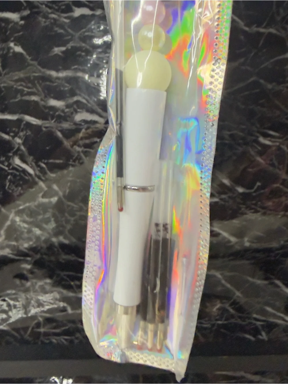 Stitch Voodoo Doll Focal Bead Pen Black & Blue Ink